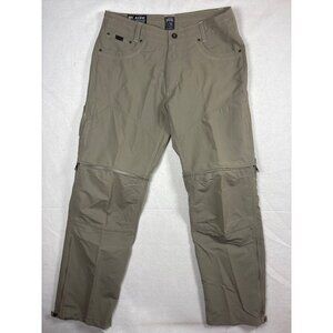 Kuhl Mens Liberator Convertible Pants Stealth Zip-Off System Size 34